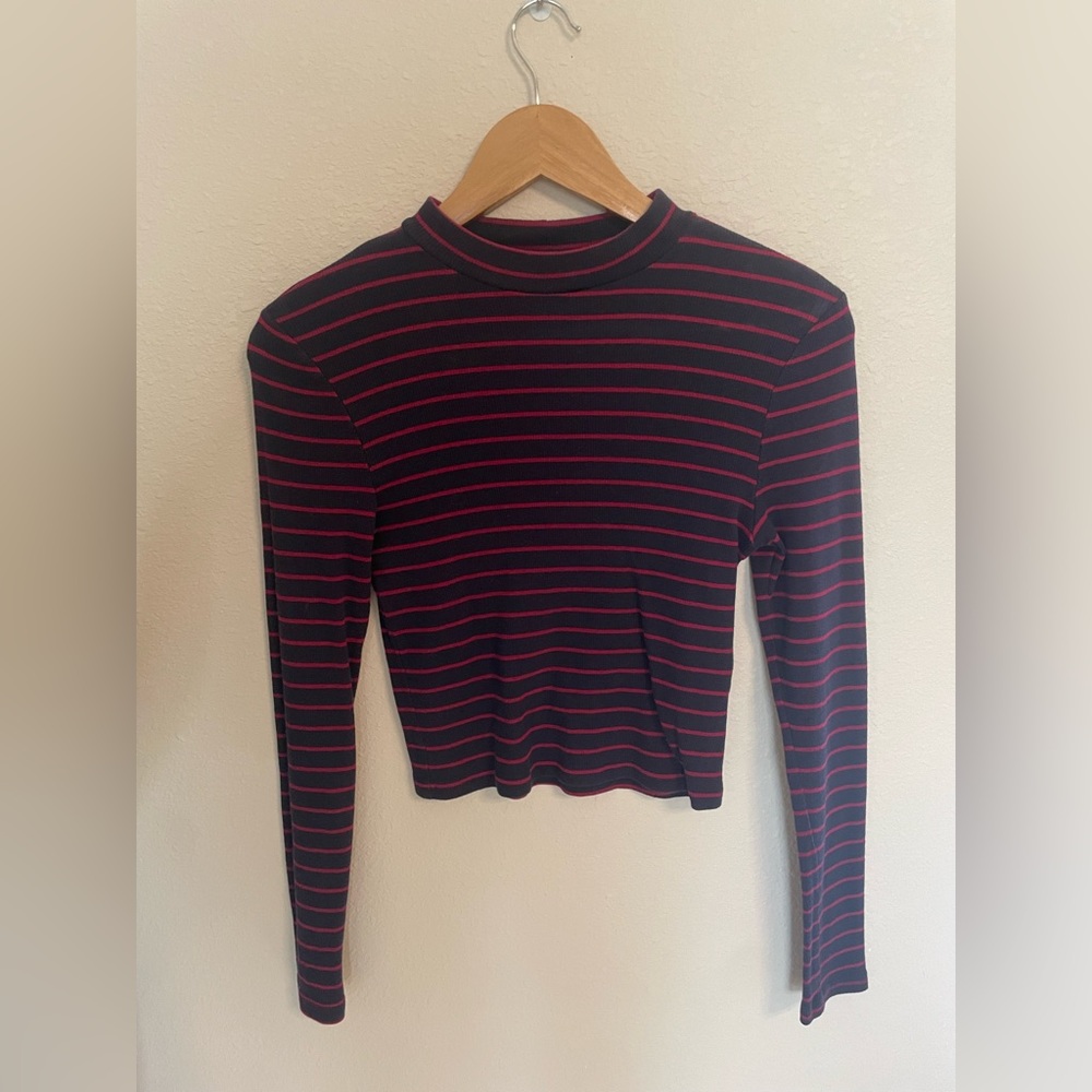 H&M striped turtleneck